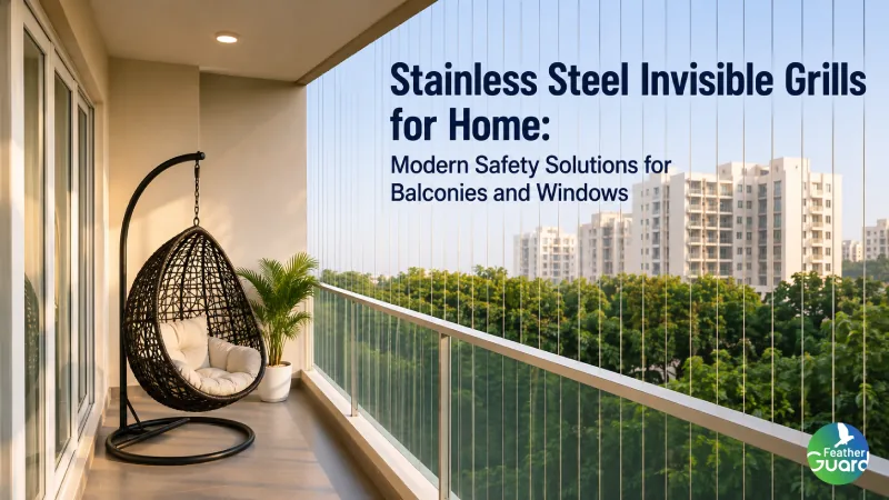 Stainless Steel Invisible Grills for Home Modern Safety Solutions for Balconies and Windows